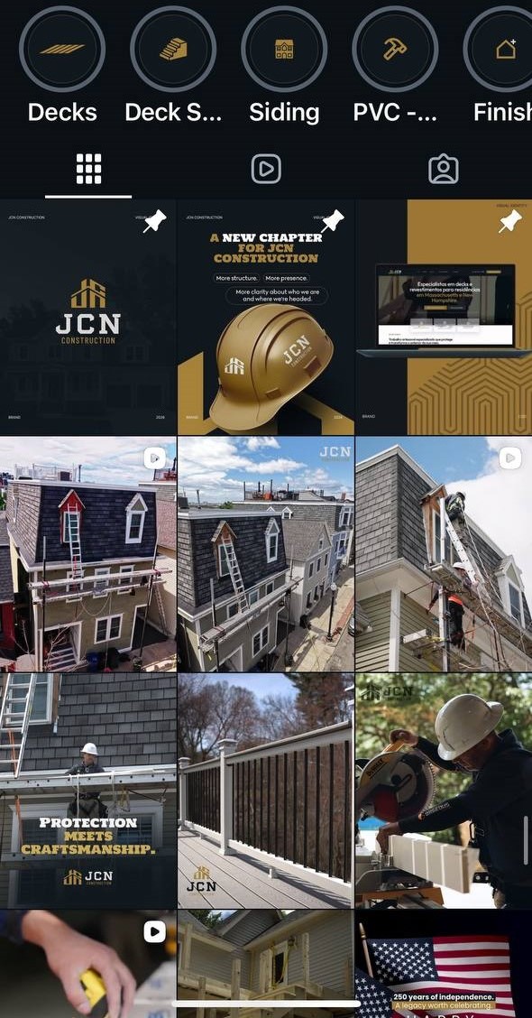 JCN Construction Instagram Feed